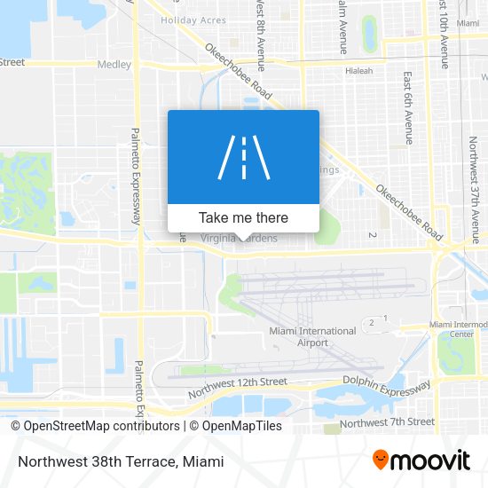 Northwest 38th Terrace map