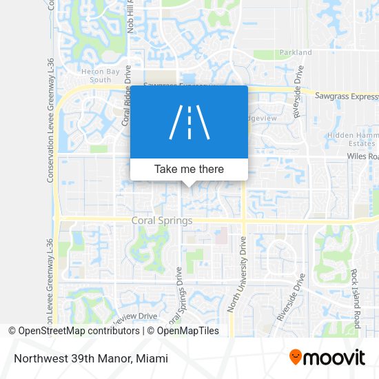 Northwest 39th Manor map