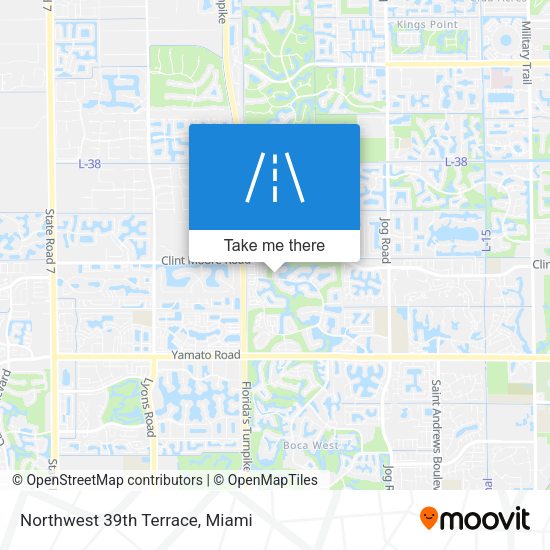 Northwest 39th Terrace map