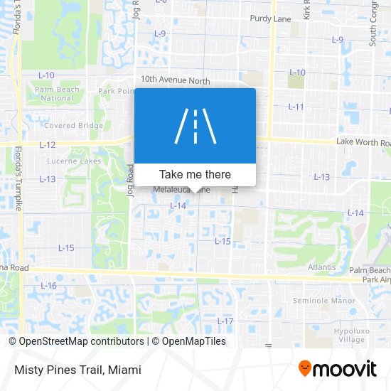 Mapa de Misty Pines Trail