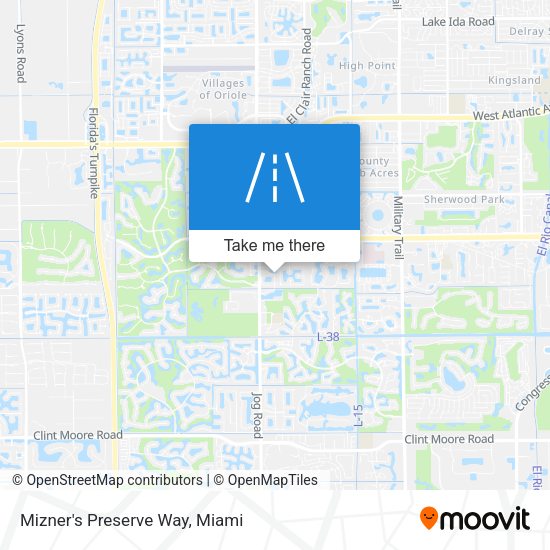 Mizner's Preserve Way map