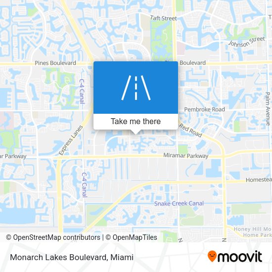 Mapa de Monarch Lakes Boulevard