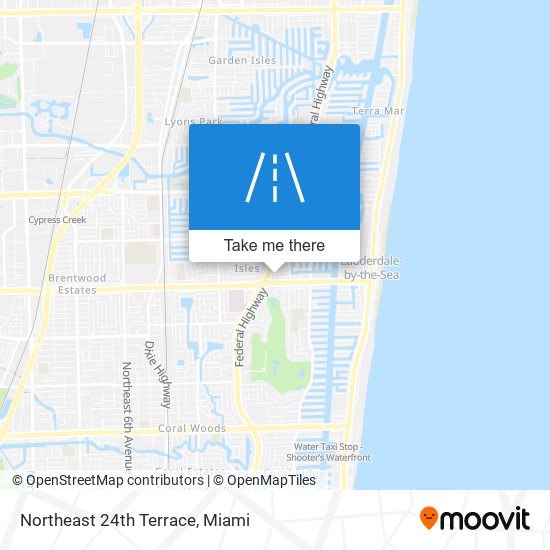 Northeast 24th Terrace map