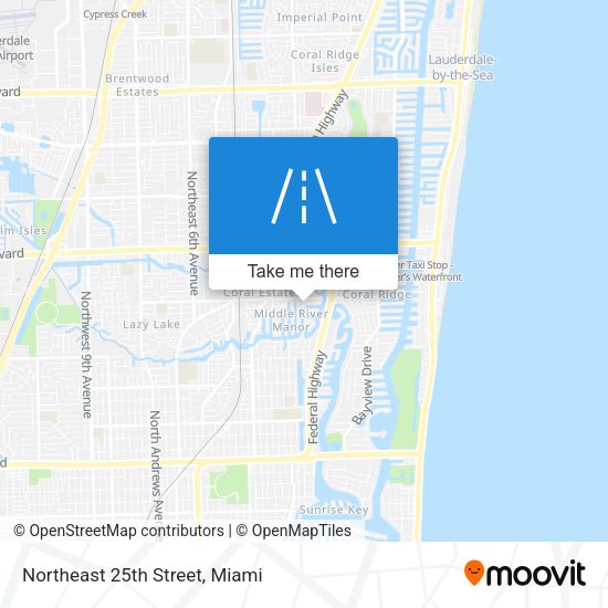 Northeast 25th Street map