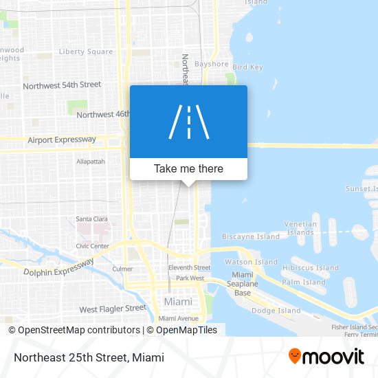 Northeast 25th Street map