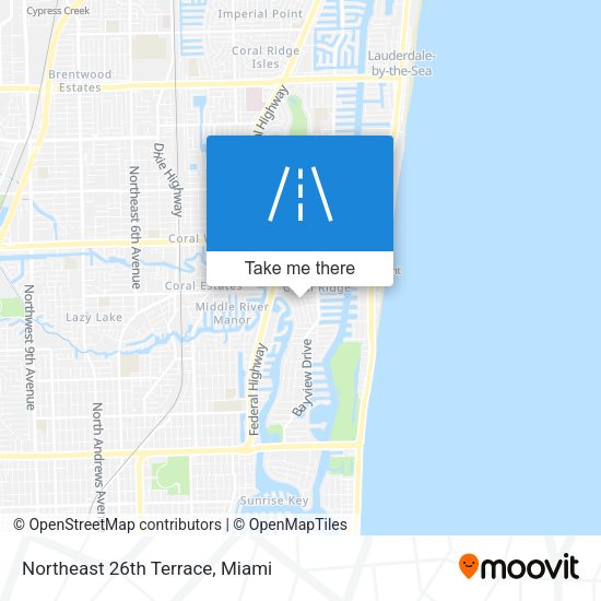 Northeast 26th Terrace map