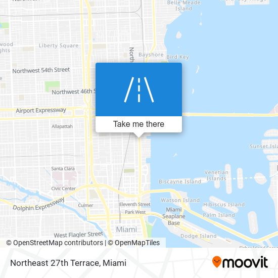 Northeast 27th Terrace map