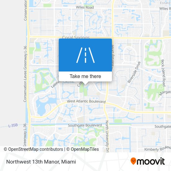 Northwest 13th Manor map