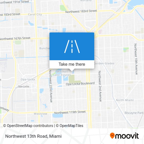 Mapa de Northwest 13th Road