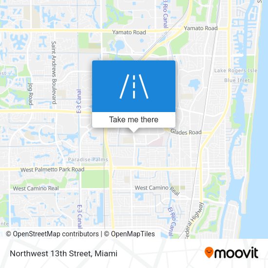 Northwest 13th Street map
