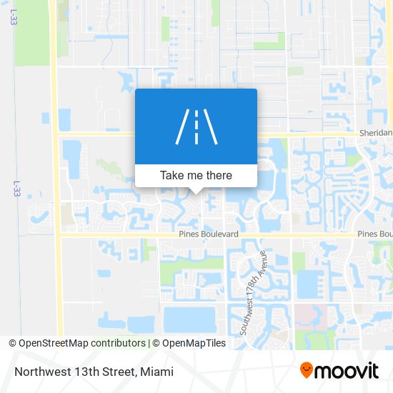 Mapa de Northwest 13th Street