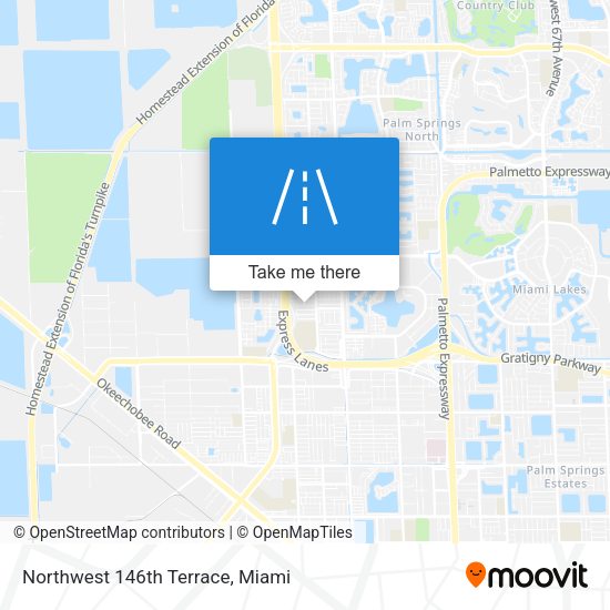 Northwest 146th Terrace map