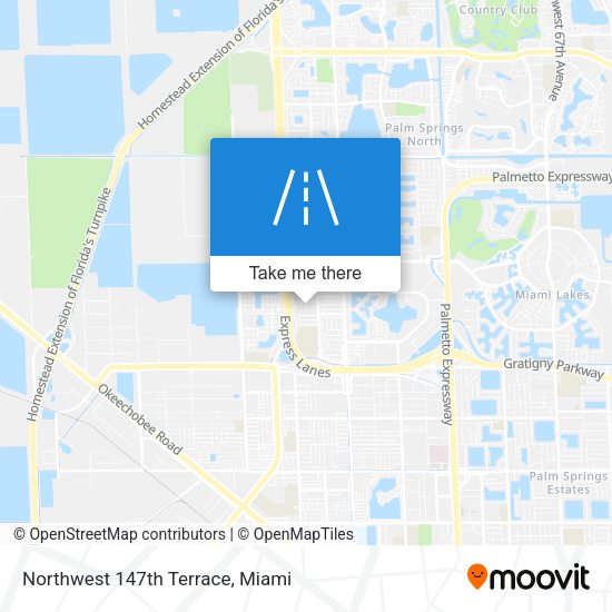 Mapa de Northwest 147th Terrace