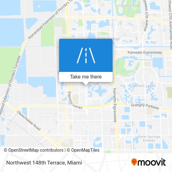 Northwest 148th Terrace map