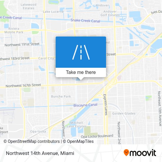 Mapa de Northwest 14th Avenue