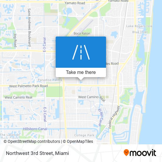 Northwest 3rd Street map