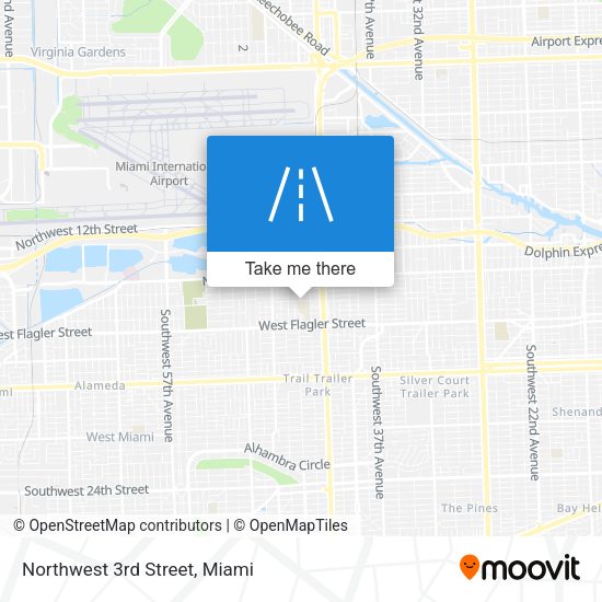 Northwest 3rd Street map