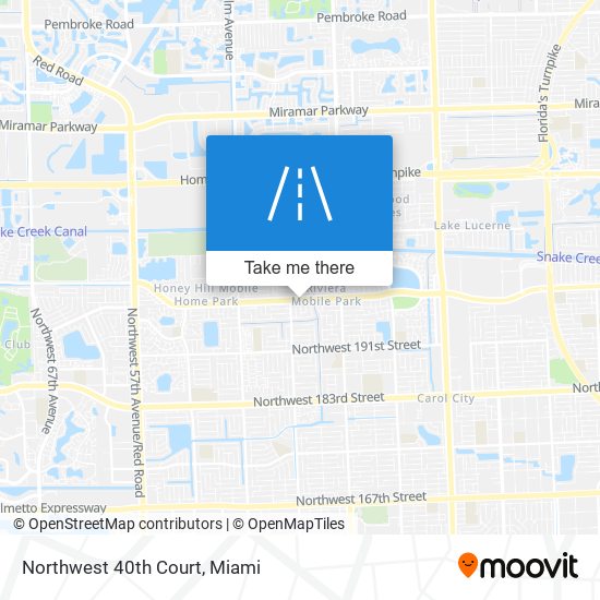 Mapa de Northwest 40th Court