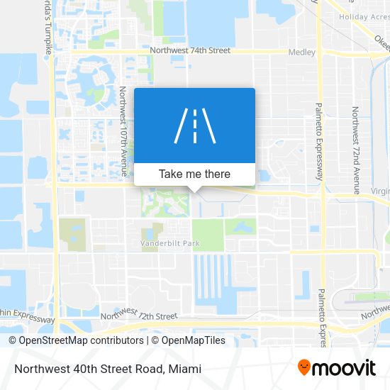 Northwest 40th Street Road map