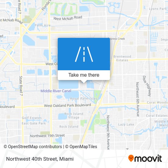 Northwest 40th Street map