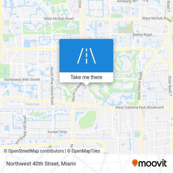 Northwest 40th Street map