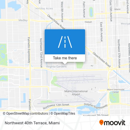 Mapa de Northwest 40th Terrace