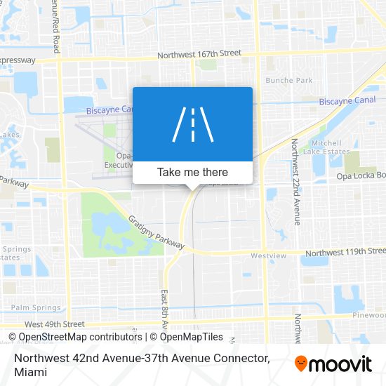 Northwest 42nd Avenue-37th Avenue Connector map