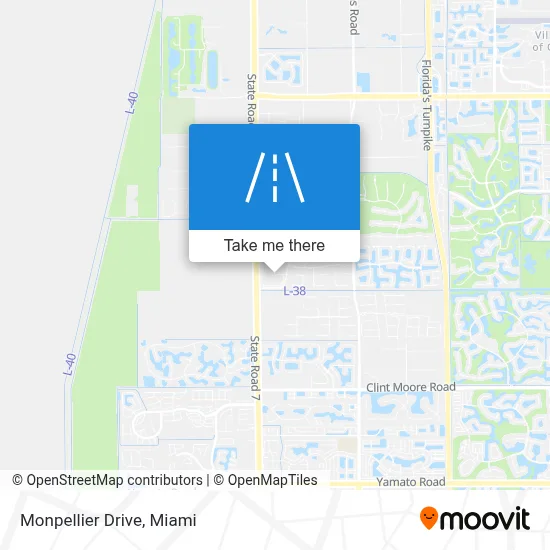 Monpellier Drive map