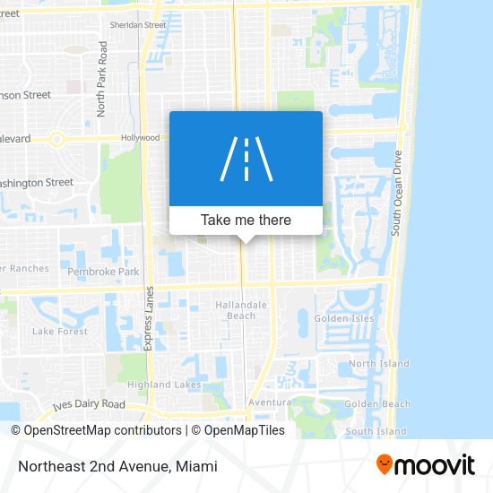 Northeast 2nd Avenue map