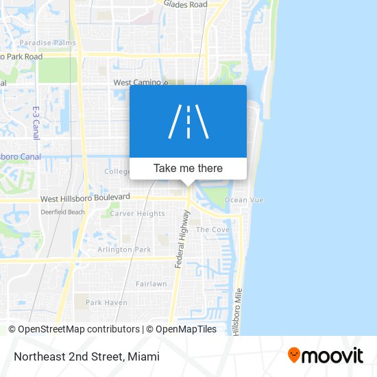 Northeast 2nd Street map