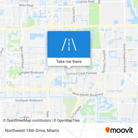 Mapa de Northwest 14th Drive