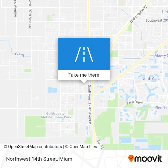 Northwest 14th Street map