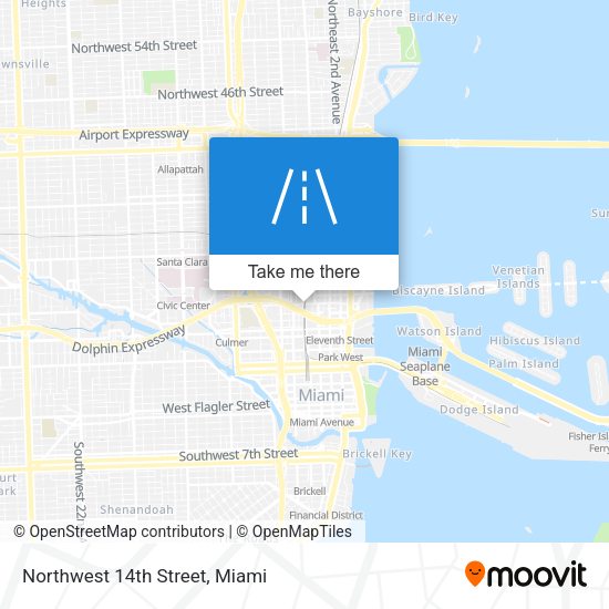 Northwest 14th Street map