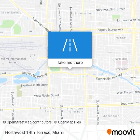 Mapa de Northwest 14th Terrace