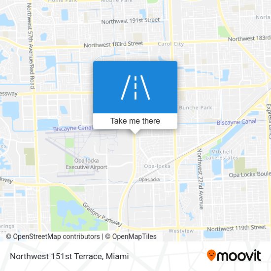 Northwest 151st Terrace map