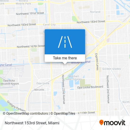 Northwest 153rd Street map