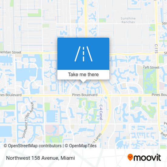 Mapa de Northwest 158 Avenue