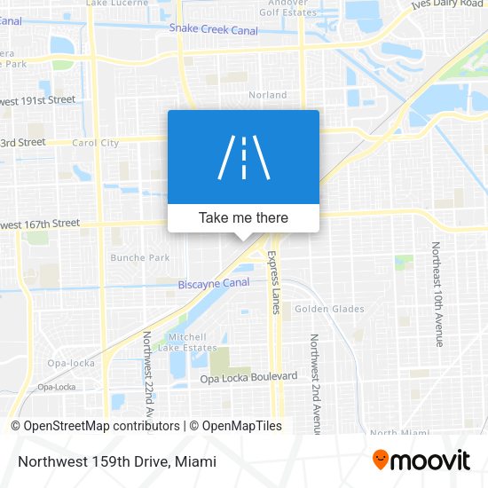 Northwest 159th Drive map