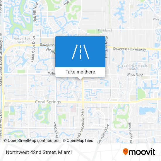 Northwest 42nd Street map