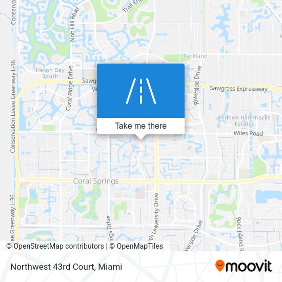 Mapa de Northwest 43rd Court
