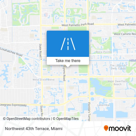 Northwest 43th Terrace map
