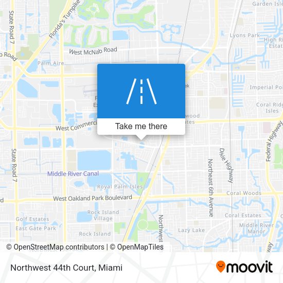 Mapa de Northwest 44th Court
