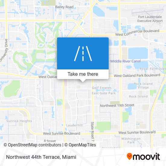 Mapa de Northwest 44th Terrace