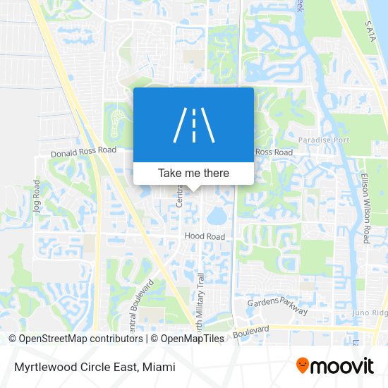 Myrtlewood Circle East map
