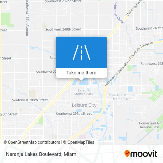 Naranja Lakes Boulevard map