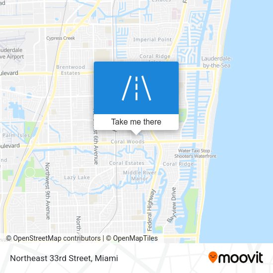 Northeast 33rd Street map
