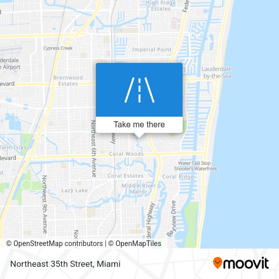 Northeast 35th Street map