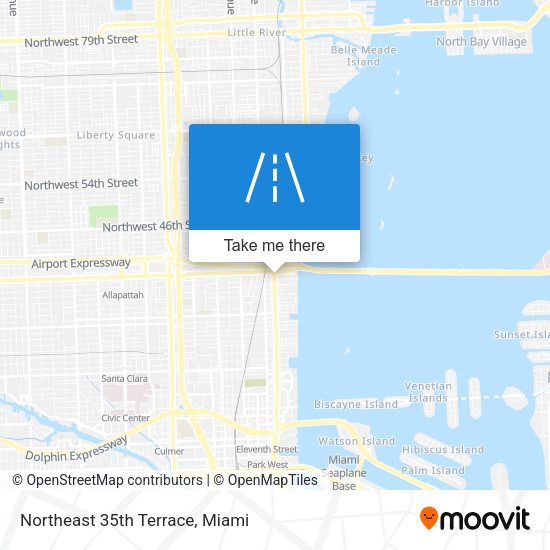 Northeast 35th Terrace map