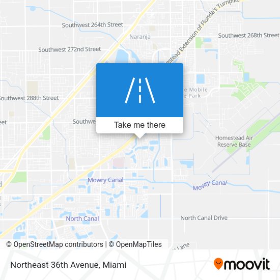 Northeast 36th Avenue map
