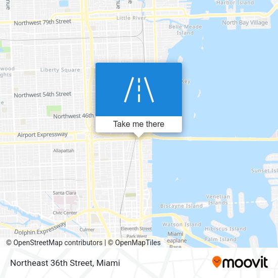 Mapa de Northeast 36th Street